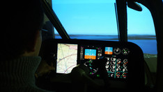 Sala L-420 (Widok z kabiny PZL M-15)